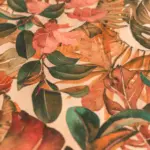Letto imbottito con testiera arancio – dettaglio del tessuto – Confort Salotti