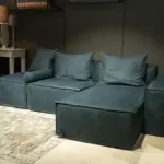 Divano modulare blu petrolio – vista d’insieme – Confort Salotti