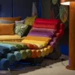 Chaise longue multicolore – dettaglio del tessuto – Confort Salotti